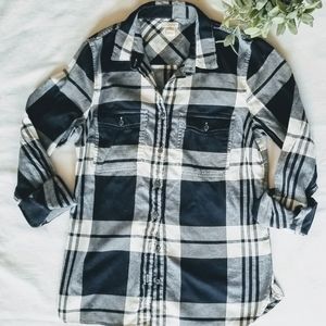J. Crew plaid flannel button down